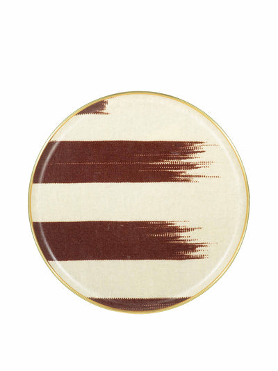 Dar Leone Brown round tray at Collagerie