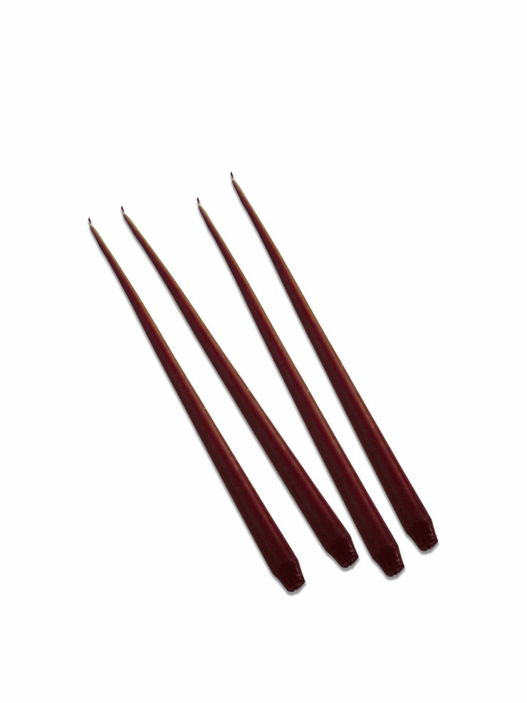 Ester and Erik burgundy lacquered candles set of 4