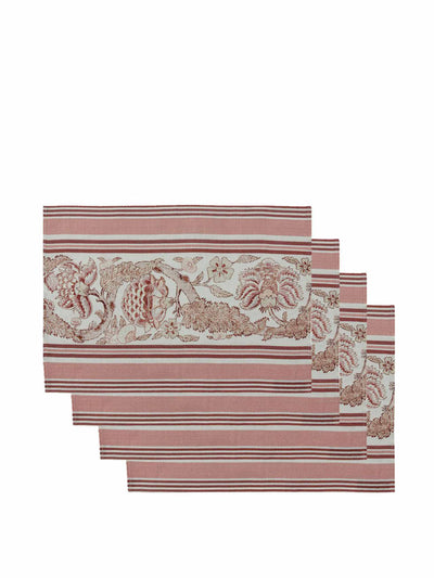 D'Ascoli Striped floral placemats set of 4 at Collagerie