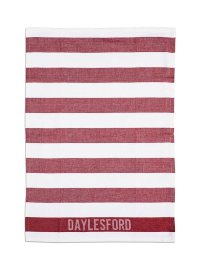 Daylesford Red stripe tea towel at Collagerie