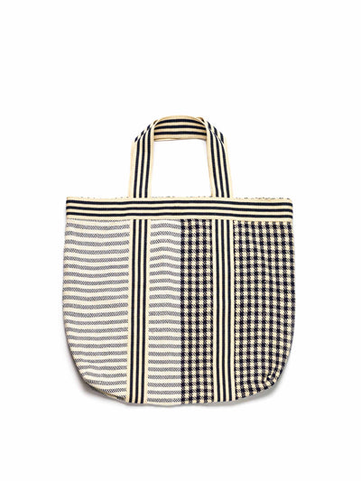 Daylesford Blue and white striped tote bag at Collagerie