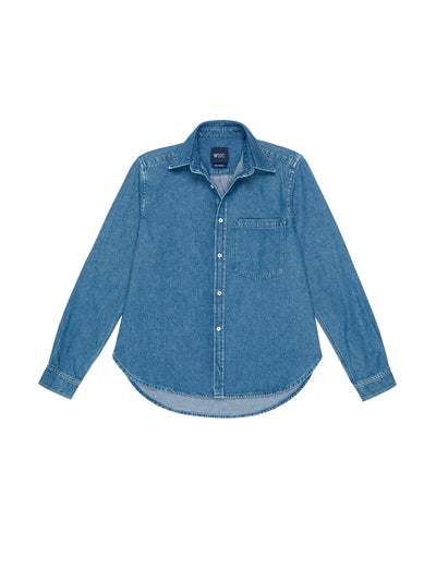 With Nothing Underneath The Classic: denim shirt at Collagerie