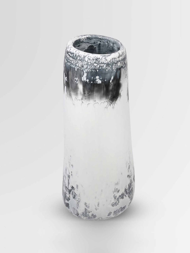 Tall resin pebble vase
