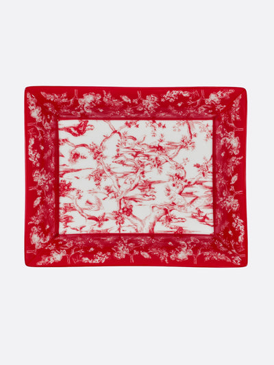 Dior Red porcelain trinket tray at Collagerie