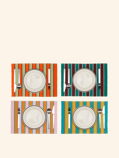 Dusen Dusen Multicoloured striped placemats at Collagerie