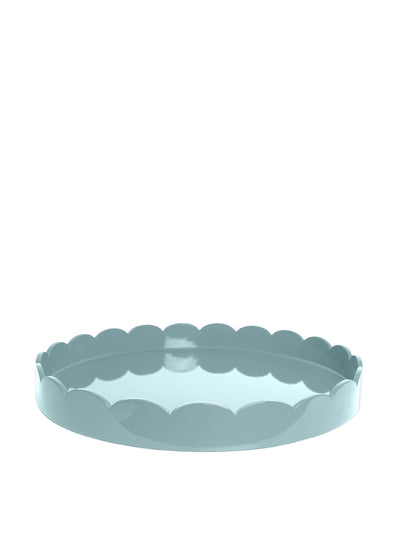 Addison Ross Baby blue round medium scalloped tray at Collagerie