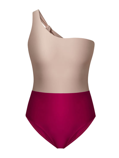 Casa Raki Ines pink one-shoulder maillot at Collagerie