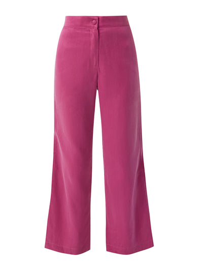 Casa Raki Dalia pink silky trousers at Collagerie