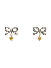 Elizabeth diamond bow earrings