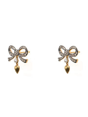 Elizabeth diamond bow earrings