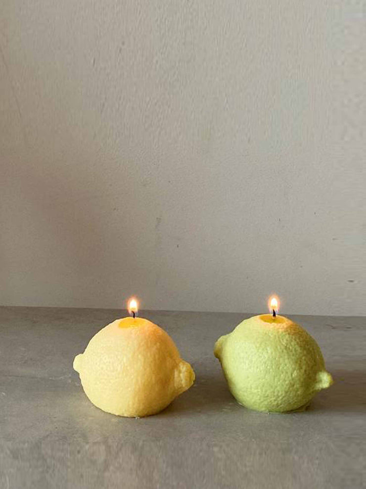 Lemon and lime candles