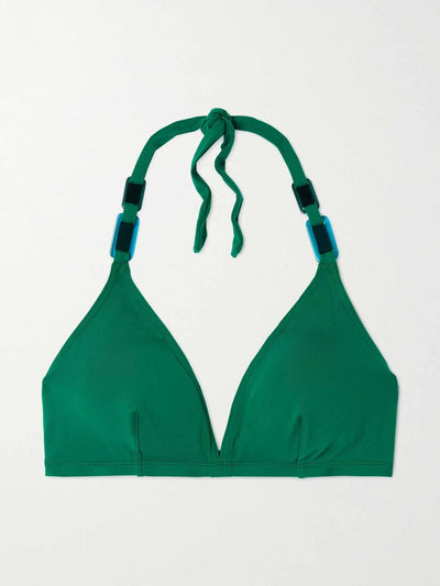 Eres Green bikini top at Collagerie
