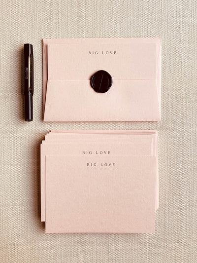 LyndaLoves Big Love notecards (set of 6) at Collagerie