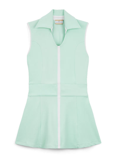 Exeat Jinx mint green and white tennis dress at Collagerie