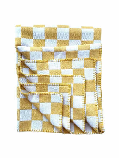 Fable Things Yellow checked blanket at Collagerie