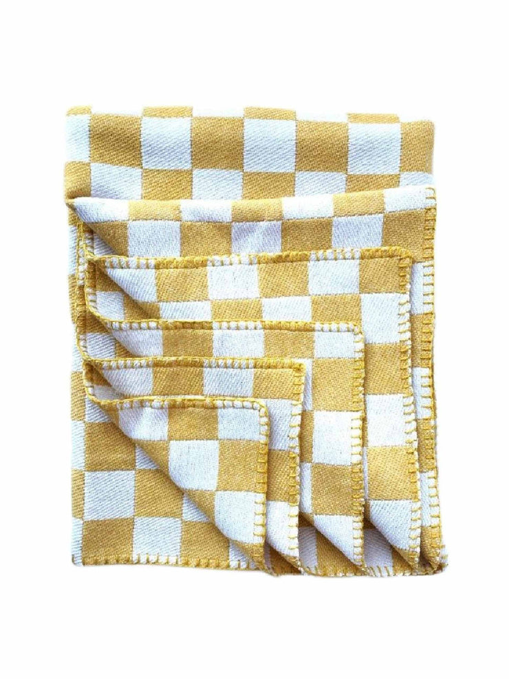 Yellow checked blanket