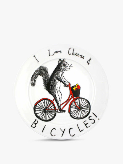 Jimbobart I Love Cheese & Bicycles' plate at Collagerie