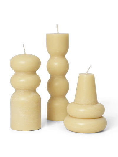 Ferm Living Abstract candles (set of 3) at Collagerie