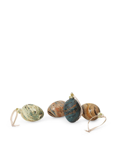 Ferm Living Marble egg decorations (set of 4) at Collagerie