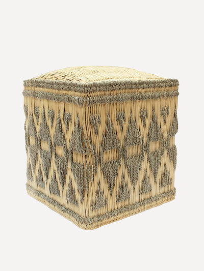Arbala Fez natural wicker stool at Collagerie