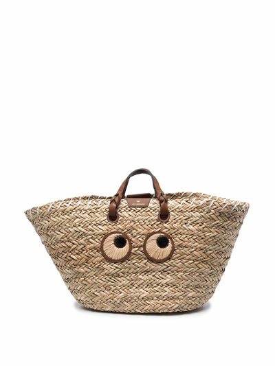 Anya Hindmarch Oversized raffia tote bag at Collagerie