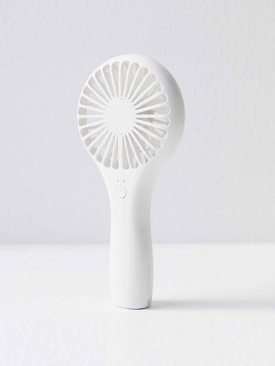 Free People White handheld fan at Collagerie