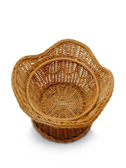 Amandine scalloped rattan fruit bowl