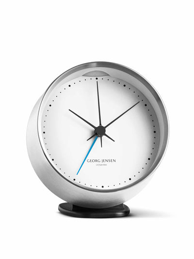 Georg Jensen Stainless steel desk alarm clock at Collagerie