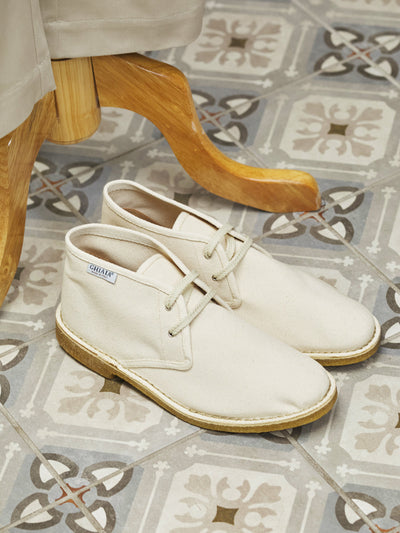 Ghiaia Canvas desert boots at Collagerie