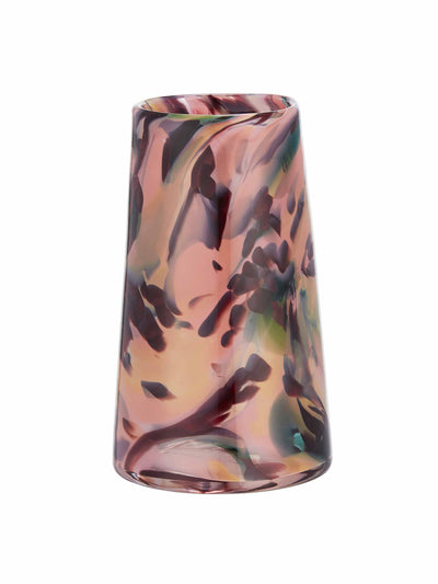 The Glass Studio Marbled handblown glass vase at Collagerie