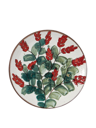 Malaika Red Bloom clay plate at Collagerie