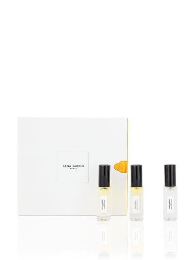 Sana Jardin Woody and Amber 5ml gift set at Collagerie