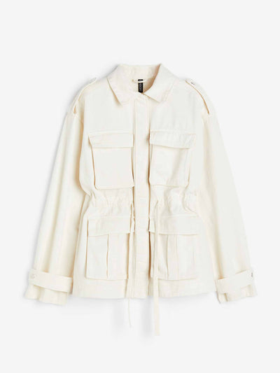 H&M Cotton twill utility jacket at Collagerie