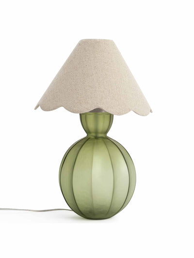 Habitat Green glass table lamp at Collagerie