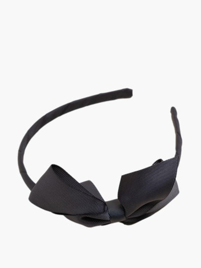 Amaia Charcoal black children's side-bow headband at Collagerie