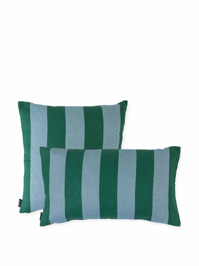 Heals Blue green striped cushion at Collagerie