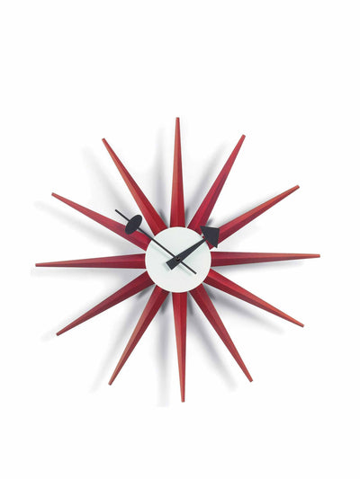 Vitra Red Sunburst wall clock at Collagerie