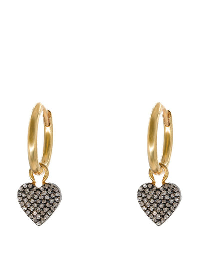 Kirstie Le Marque Diamond heart hoops at Collagerie
