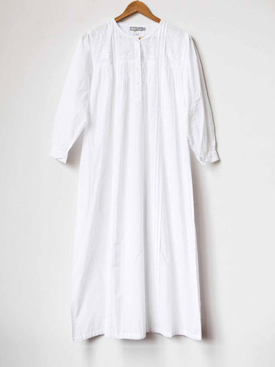 hierloom art co Long-sleeve white cotton nightgown at Collagerie