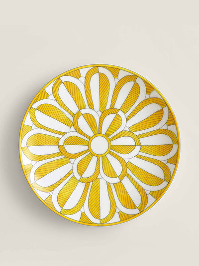 Hermès Yellow soleil dessert plate at Collagerie