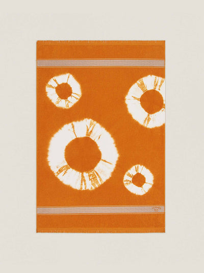Hermès Orange tie dye beach towel at Collagerie