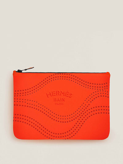 Hermès Hermes bright red leather pouch at Collagerie