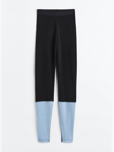 H&M Wool-blend two-toned base layer leggings at Collagerie