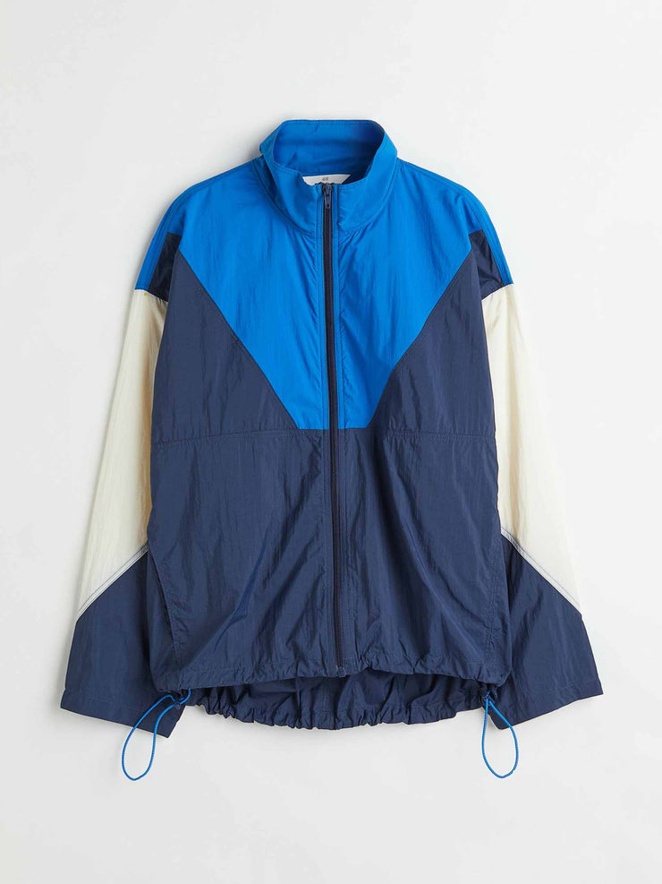 Block-coloured nylon jacket