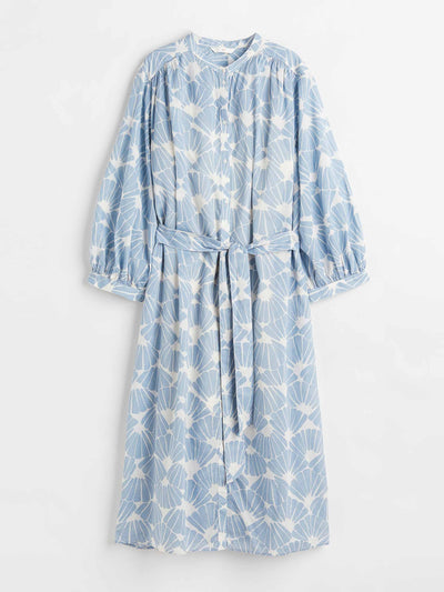 H&M Balloon sleeved printed shirt dress at Collagerie