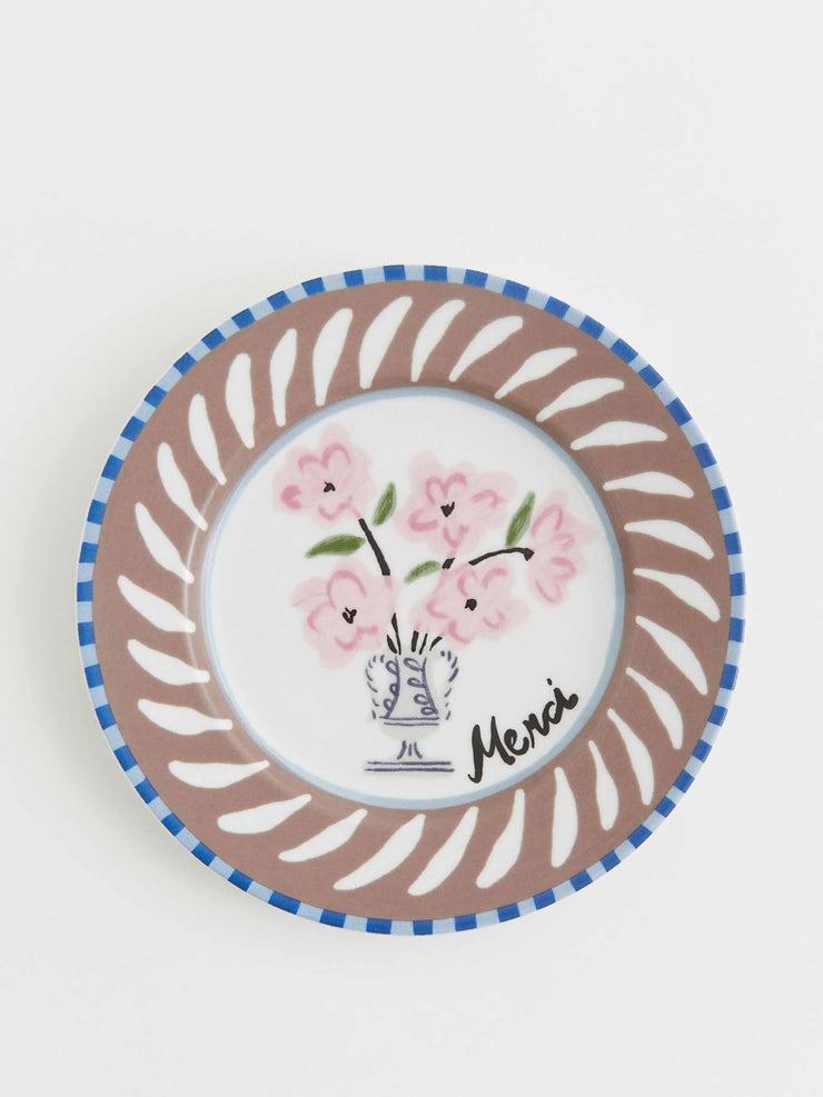 Porcelain flower plate
