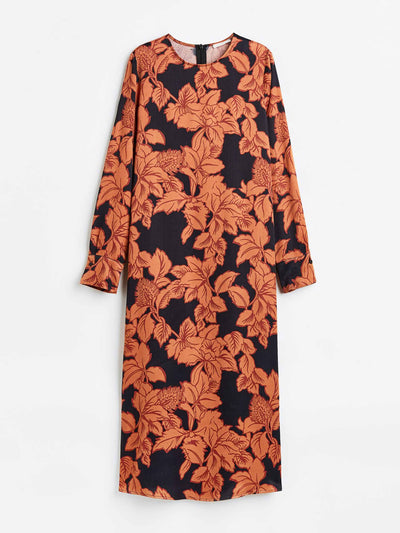 H&M Satin midi dress with floral print at Collagerie