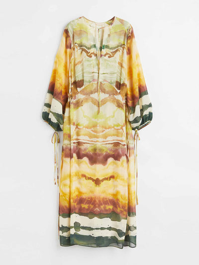 H&M Tie-detail patterned maxi dress at Collagerie
