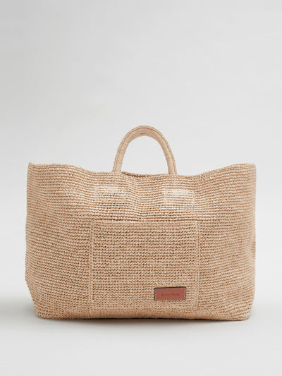 & Other Stories Large woven straw tote at Collagerie