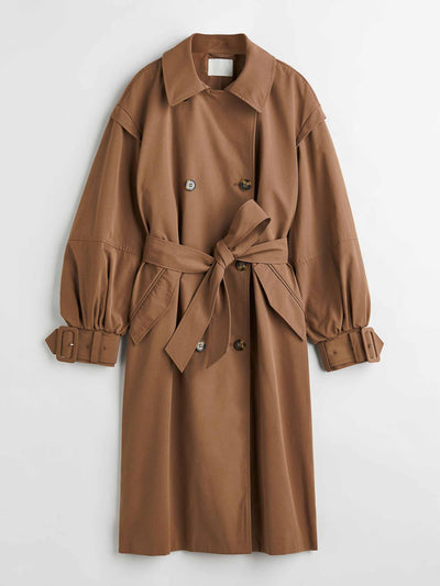 H&M Oversized balloon-sleeved trenchcoat at Collagerie